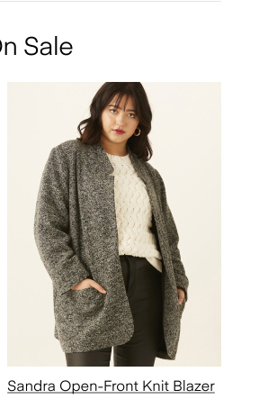 Sandra Open-Front Knit Blazer