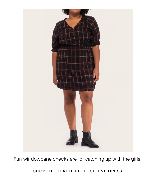 Fun windowpane checks are for catching up with the girls