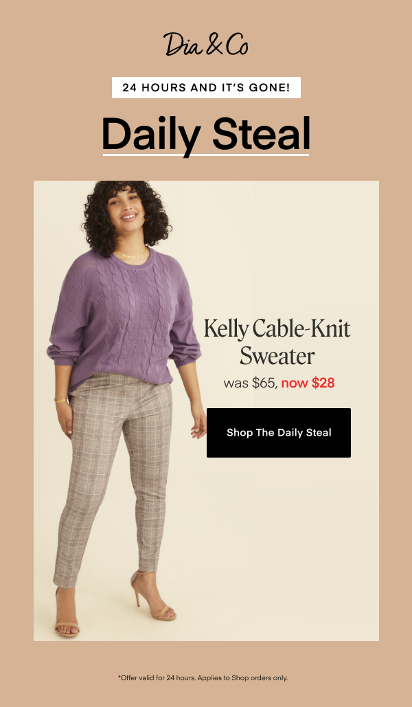 Today's Daily Steal: Kelly Cable-Knit Sweater