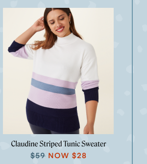 Claudine Striped Tunic Sweater