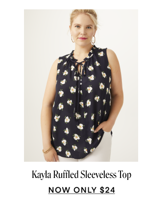 Kayla Ruffled Sleeveless Top Now Only $24