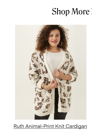 Ruth Animal-Print Knit Cardigan