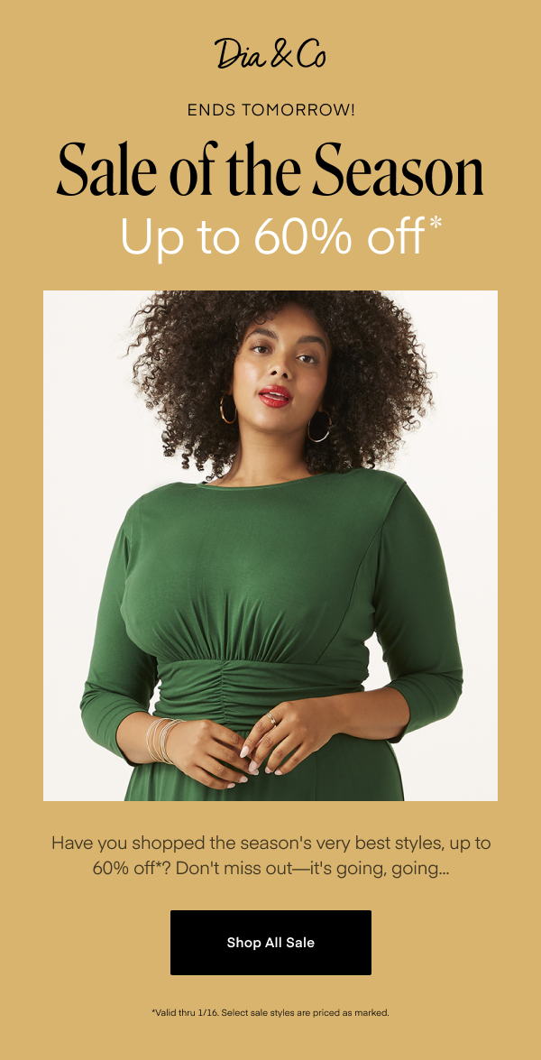 Sale of the Season Ends Tomorrow!