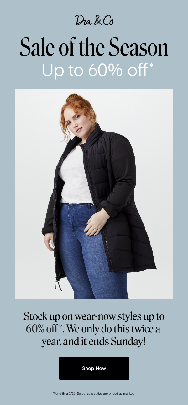 Stock up on wear-now styles up to 60% off. 