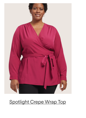 Spotlight Crepe Wrap Top