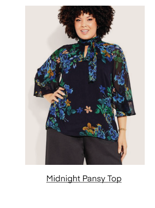 Midnight Pansy Top