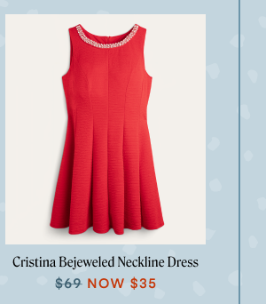 Christina Bejeweled Neckline Dress